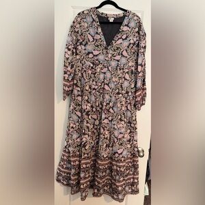 NWT Billabong Floral V-Neck Maxi Dress